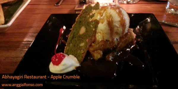 Abhayagiri Restaurant - Apple Crumble